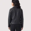 Women's Biker Leather Black Jacket